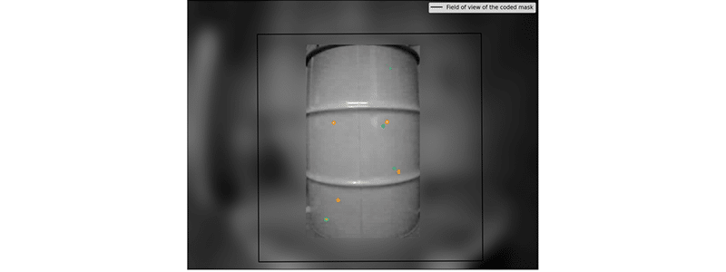 localisation de sources am-241 et eu-152 dans baril de déchets nucléaire